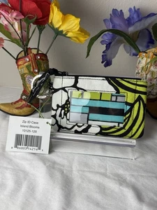 Vera Bradley Island Blooms Estuche de Identificación con Cremallera Identificación y Portatarjetas de Crédito Llavero Nuevo con Etiquetas - Imagen 1 de 5