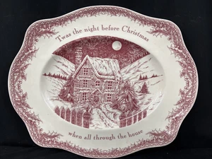 TWAS THE NIGHT BEFORE CHRISTMAS Johnson Bros 15" Large Platter - Picture 1 of 4