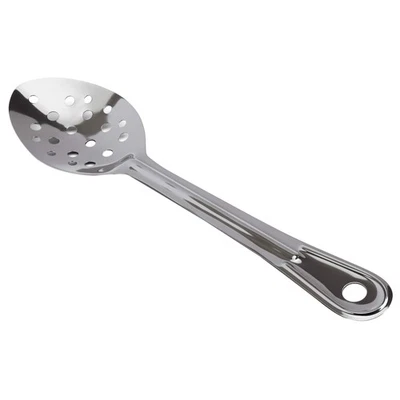 Super Strong, Ergonomic 11 in Serving Spoon 1 Pk. Big, Perforated Stainless S... - Image 1 of 4