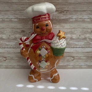 CHRISTOPHER RADKO PFEFFERMINZ QUADRATISCH LEBKUCHENMANN KEKSDOSE WEIHNACHTEN 15 Zoll - Bild 1 von 6