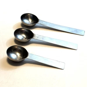 VTG Lot of 3 OGGI Coffee Scoop Spoon Stainless Steel (1 Tbsp. Size) - Picture 1 of 8