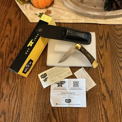 Cuchillo de cazador plegable Buck USA #110,1964 50 aniversario 2013, sin usar, sin usar Foto 1 de 4