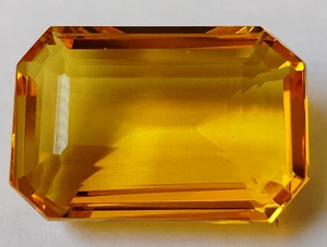 AAA+ 135.85 Ct. Large Yellow Citrine Emerald Cut Loose Gemstone Gift for Women - Picture 1 of 7