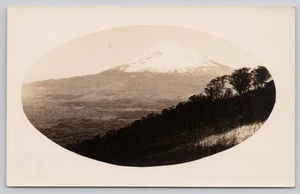 RPPC Mount Mt Fuji in Distance Japan Volcano Real Photo Postcard - Picture 1 of 2