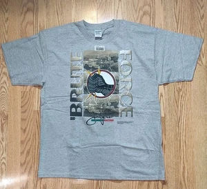 Vintage John Force Brute Racing Lightning Shirt Mens XL NEW Gray 2002 Maxx Trust - Picture 1 of 5