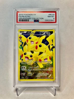 Pikachu Full Art RC29/RC32 -Pokemon 2016 XY Generations Radiant Collection PSA 8 - Image 1 of 4