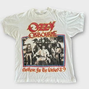 1989 Ozzy Osbourne "No Rest For The WIcked" Tour Vintage Band Tee Shirt 80s 1980 - Picture 1 of 3