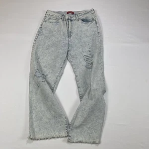 Guess Jeans Damen 32 Crop Wide Leg Baggy Acid Wash Distressed Y2K Loose Fit - Bild 1 von 19