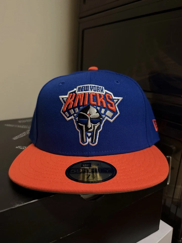 MF DOOM NY NEW YORK KNICKS NEW ERA 59Fifty ANNIVERSARY Size 7 1/2 Doomsday Hat - Image 1 of 4