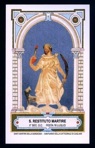 santino-holy card S.RESTITUTO M. IN SARDEGNA - Picture 1 of 1
