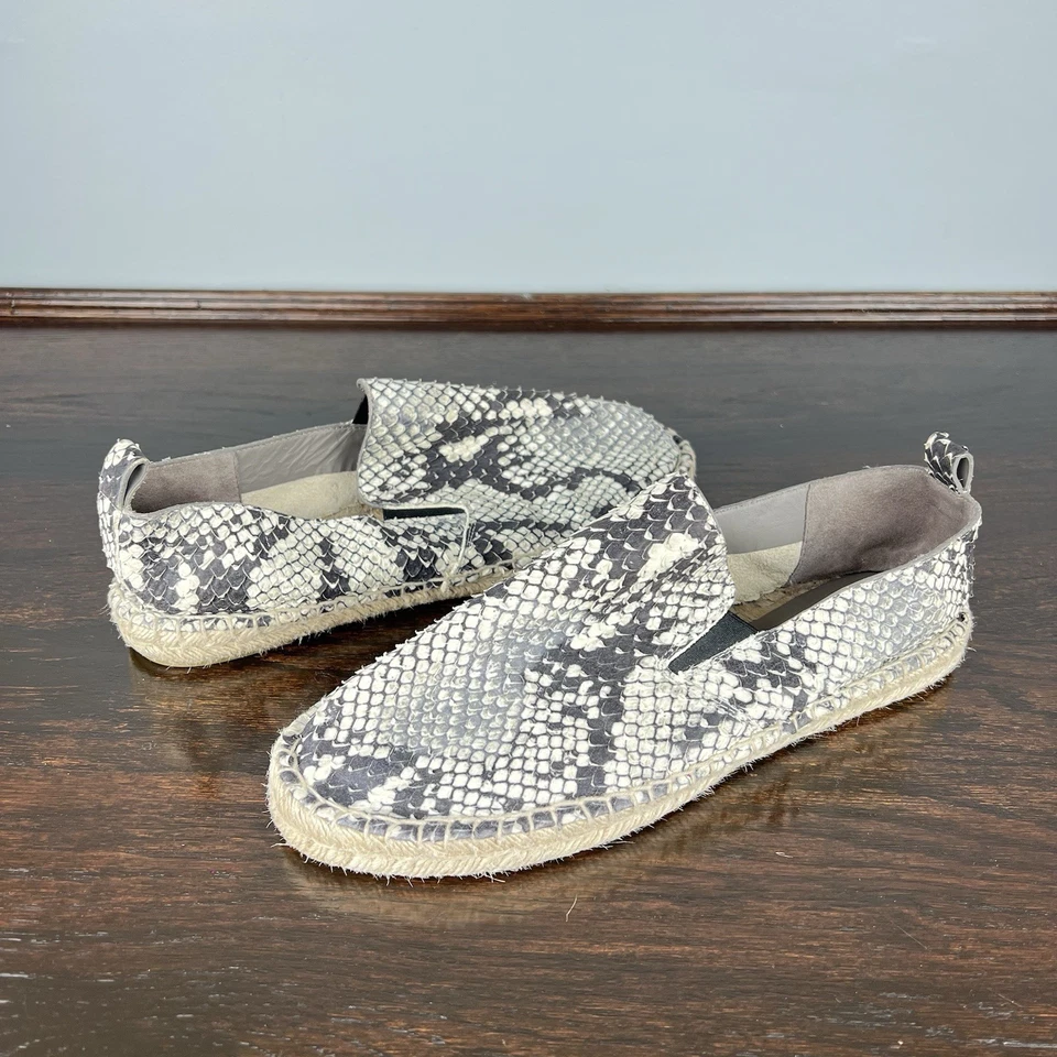 Vince Shoes Womens Leather Flats Size 9 Snake Print Espadrilles - Image 1 of 4