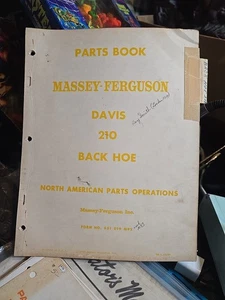 Libro de piezas de azada trasera Massey Ferguson 210 1958 vintage - Imagen 1 de 1