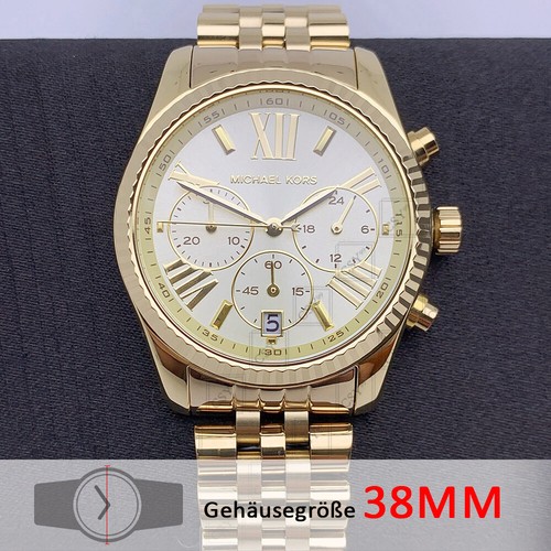 NUOVO Michael Kors MK5556 Lexington Moda Analogica Orologio Donna in Acciaio Inox in Oro