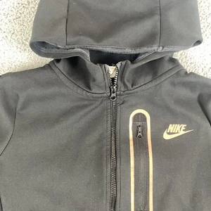 Nike Sportswear Tech Fleece Hoodie Girls Large Black Youth Full Zip Older Kids - Picture 1 of 13