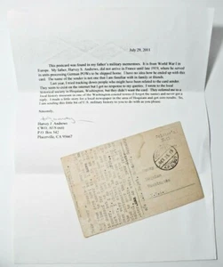 WWI Postcard and Letter from Family 1919 Great Condition WW1 - Picture 1 of 2
