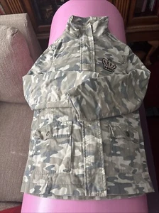 Girl’s Vintage The Children’s Place Crown Camo Jacket L 10-12 Zip Up Winter LOVE - Bild 1 von 4