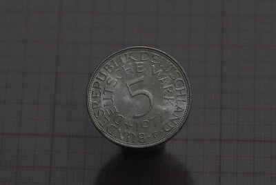🧭 🇩🇪 GERMANY FEDERAL 5 MARK 1972 F SILVER HIGH GRADE B71 #2193 - Image 1 of 2