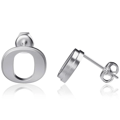 Dayna Designs Oregon Ducks Silver Post Earrings Cover