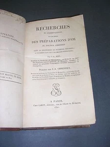 Or Médecine observations sur les effets des préparations d'or Dr Chrestien 1821 - Picture 1 of 2