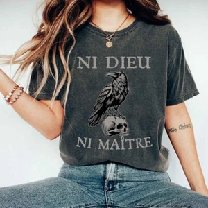 Chemise Ni Dieu Ni Maître, No God No Master, Anti Trump, Tshirt Anti-autoritaire - Photo 1/2