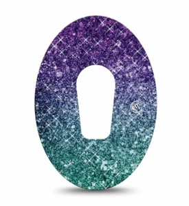 ExpressionMed CGM Tape - WATERPROOF GLITTERING OMBRE G6 ADHESIVE PATCH - Picture 1 of 3