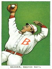 3842.Becker, Boston Baseball Player Poster from early sport card.Room design