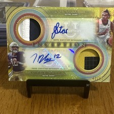 2022-23 Bowman Inception JJ Starling Tyler Buchner Gold Dual Patch Auto 43/50