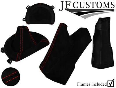 FRENO E CAMBIO AUTOMÁTICO GAMUZA PUNTADA ROJA + MARCOS DE PLÁSTICO PARA TOYOTA GT86 12-18 Foto 1 de 2