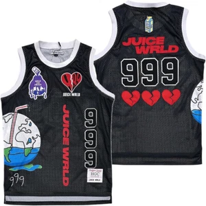 Juice Wrld Men's Headgear Classics Premium Embroidered Mesh Basketball Jersey - Picture 1 of 6