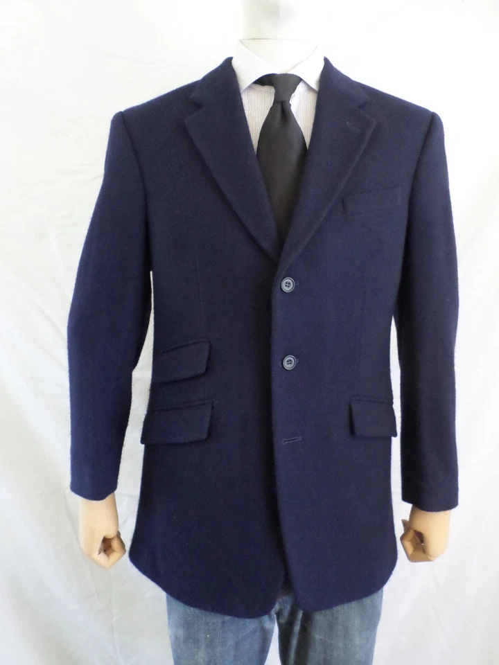 Richard James 100% Cachemira Azul 3 Botones Doble Ventilación Inclinada Bolsillo Chaqueta 40 Foto 1 de 4