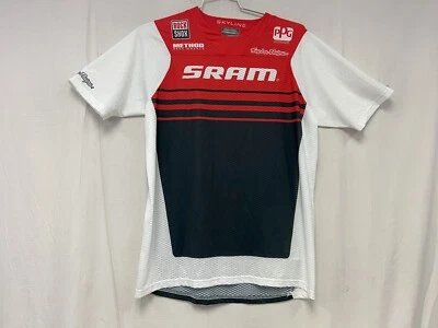 Camiseta deportiva Troy Lee Designs TLD para hombre Skyline SS Bike SRAM roja/blanca mediana cierre Foto 1 de 3