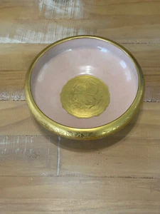 Vintage Porzellan Schale vergoldet Gold & Rosa Grannycore - Bild 1 von 7