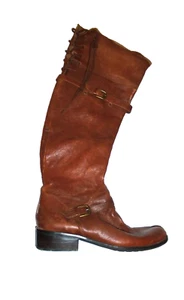 ME TOO DONNA BRAUNE DAMENSTIEFEL AUS LEDER MIT DURCHGEHENDEM SEITENREISSVERSCHLUSS GRÖSSE 10 - Bild 1 von 17