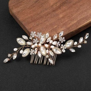 Pearl Hair Comb Pearl Flower Hair Accessories For Women Girls Wedding Hair Ac... - Picture 1 of 5