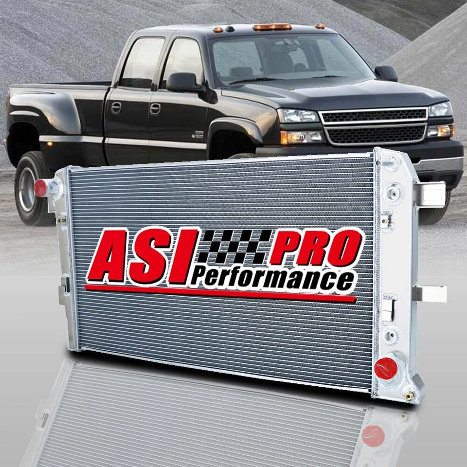 4Row Aluminum Radiator for 2001-2005 2003 Chevy Silverado 2500 3500 Duramax,6.6L - Imagem 1 de 4