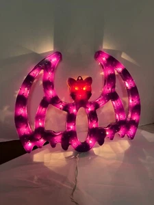 Halloween Double Sided Light Sculpture Bat Wall Window Decoration - Picture 1 of 2