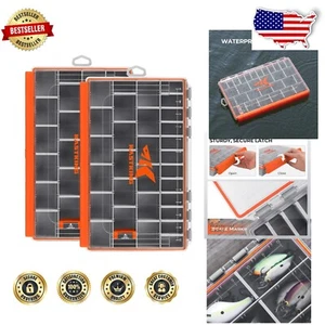 Durable Fishing Tackle Organizer with Adjustable Dividers - HyperSeal 3700 Size - Picture 1 of 8