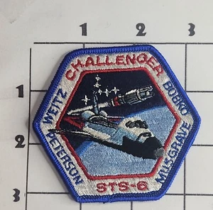 3" Challenger Crew STS-6 NASA BOBKO WEITZ MUSGRAVE PETERSON Iron On Vintage - Picture 1 of 1