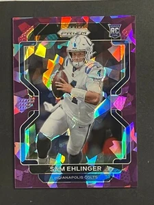2021 Panini Prizm Sam Ehlinger #395 Purple Cracked Ice 206/225 - Picture 1 of 2