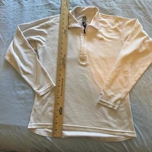 Eastern Mountain Sports Women's Tech Wick 1/4 Zip Top White, size small - Picture 1 of 7