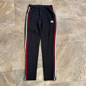 Adidas Track Pants Soccer Training Warm Up 3 Stripe Green Red White XL - Picture 1 of 8
