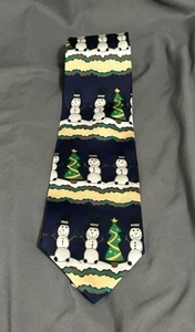 Save The Children Mens Neck Tie Christmas Carols by Snowmen by Maura Age 8 - Picture 1 of 3