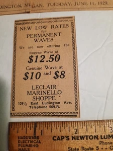Ad Clipping Ludington, MI LECLAIR MARINELLO SHOPPE - Picture 1 of 1