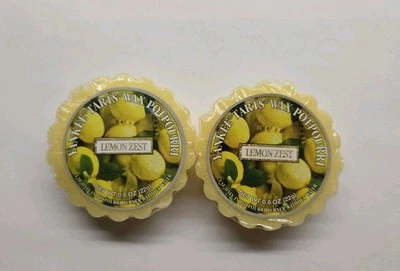Juego de 2 tartas de popurrí de cera de ralladura de limón Yankee Candle Foto 1 de 2