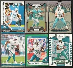 6 Card Football Lot Raheem Mostert Miami Dolphins Prizm, Mosaic, Parallel & More - Picture 1 of 6