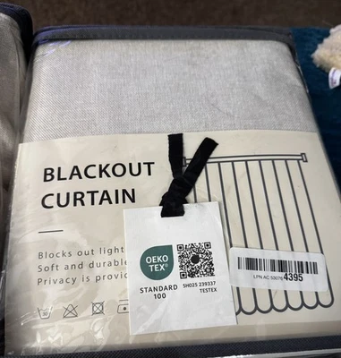 2 Packs 2 In Each Blackout Curtains 90 Inch Long 2 Panels Set 50"W x 90"L Cream - Image 1 of 4