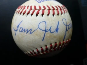 Sam Jethroe Signed Negro League Foto Baseball with Case, Ticket & COA - Picture 1 of 7
