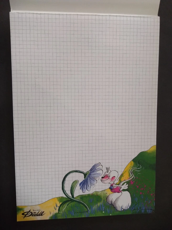 Diddl Rare Feuille blanche A4 numéro 4 La Fleur - Photo 1/1