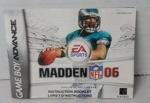 ORIGINAL NFL MADDEN 06 NINTENDO GAME BOY ADVANCE ERSATZANLEITUNG - Bild 1 von 9