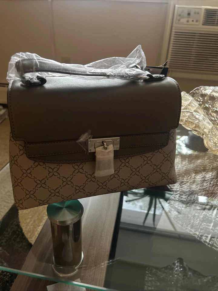 Bolsa de mão Nine West nova em folha com/ombro e alça tiracolo cor marrom - Imagem 1 de 4